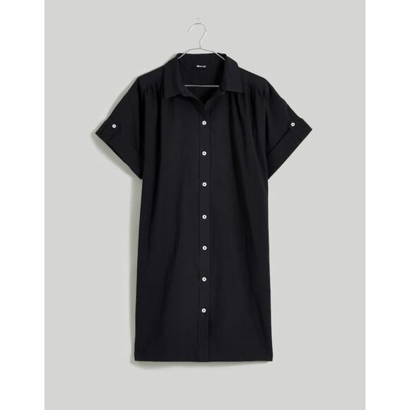 Collared Button-Front Mini Shirtdress - Picture 6 of 6